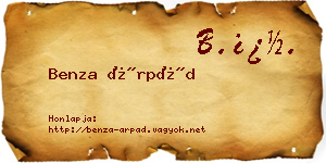 Benza Árpád névjegykártya